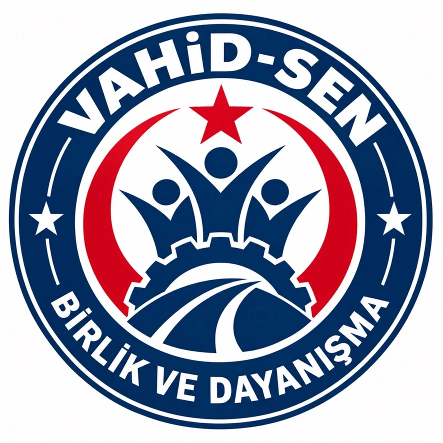 Mühür logo konsepti: Birlik ve Dayanışma yazılı yuvarlak amblem